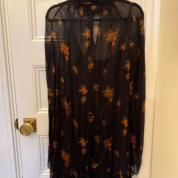 STAUD Black Dress with Orange Floral Design - Picture 4 of 5